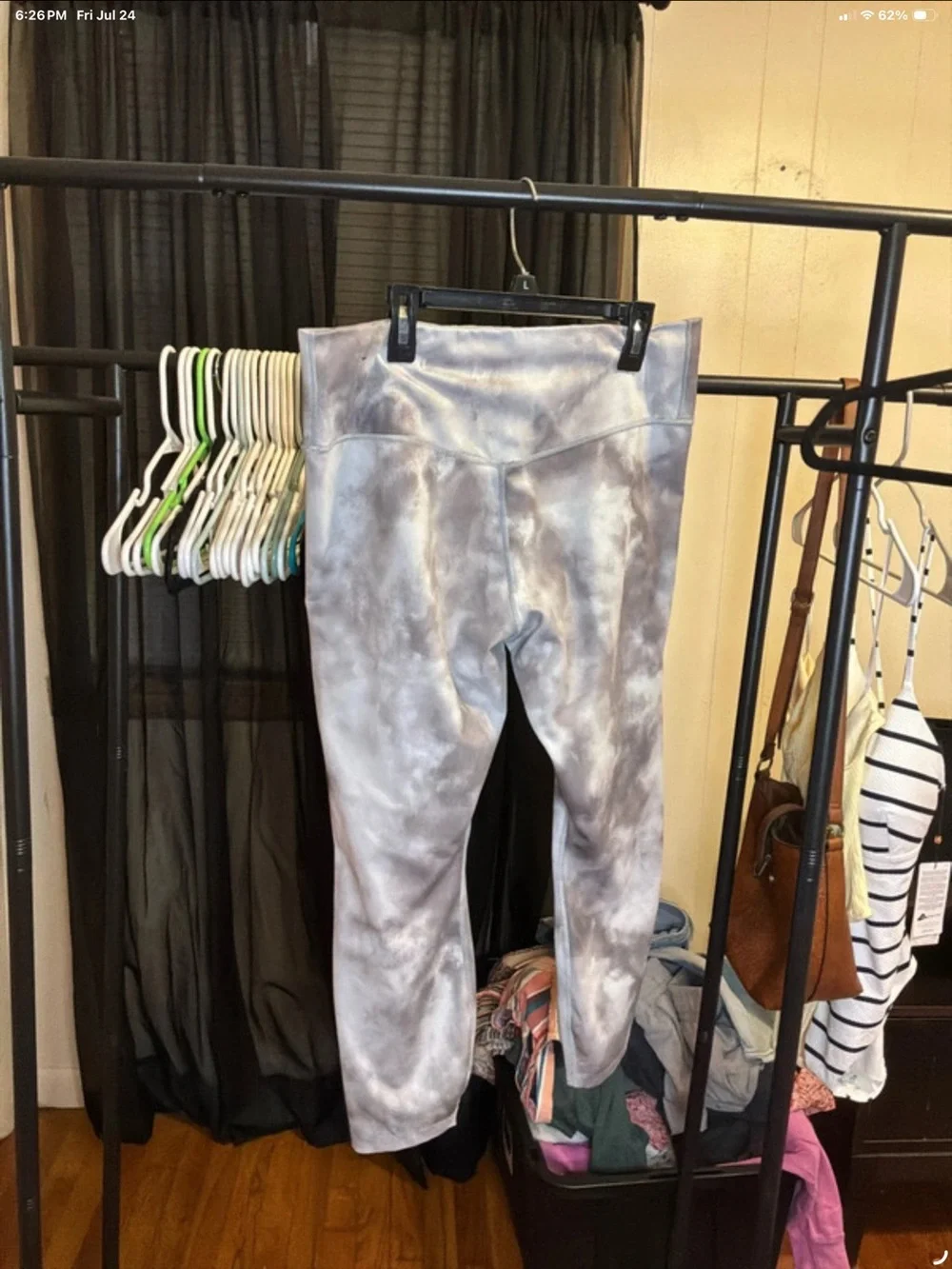 Nike Gray Tie-Dye Active Leggings